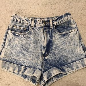 American Apparel Acid Washed Denim Shorts